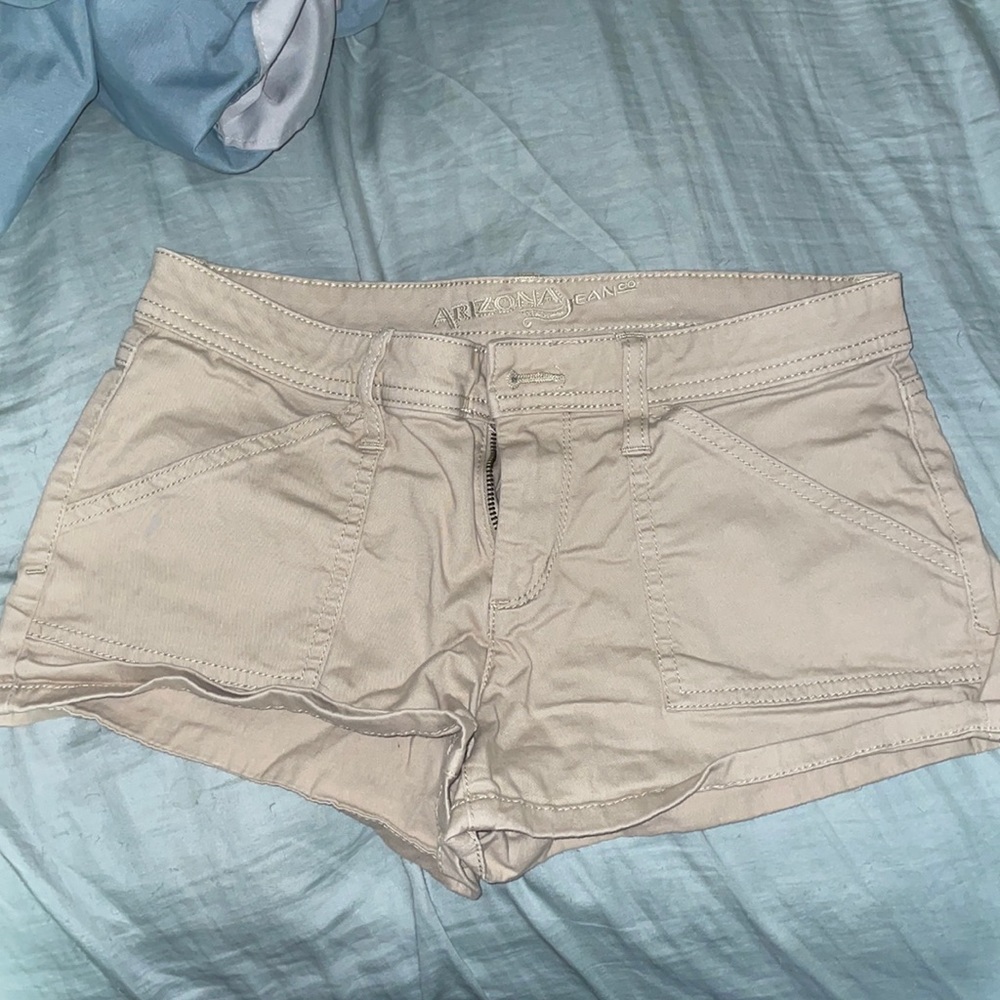 Tan Jean Shorts
